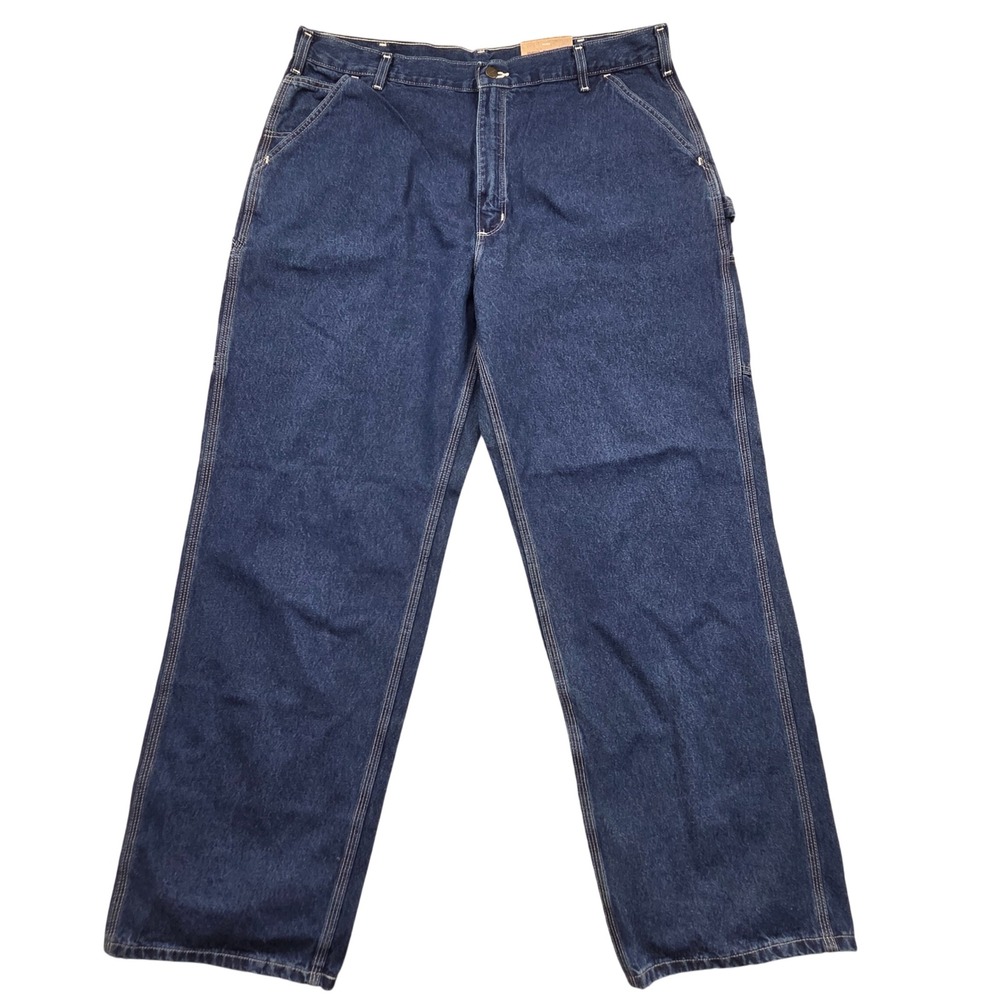 NEW Carhartt B13 DST Loose Original Fit Work Dungaree Jeans Blue Mens 40x32 - Picture 1 of 9